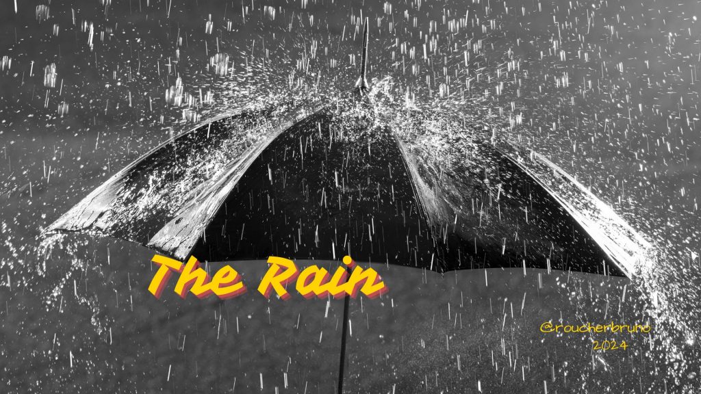 Le parapluie protège de la pluie